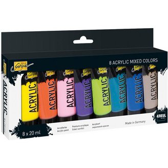 Peinture acrylique SOLO Goya Acrylic, 20 ml, set de 8