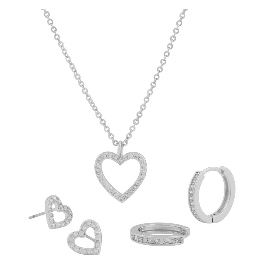Snö Of Sweden Maine Necklace Set 3 Silver/Clear