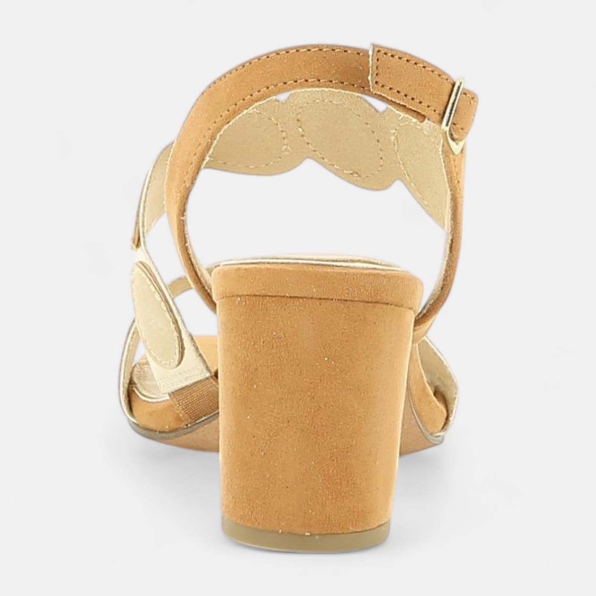 Nu-pieds à talon Femme cognac