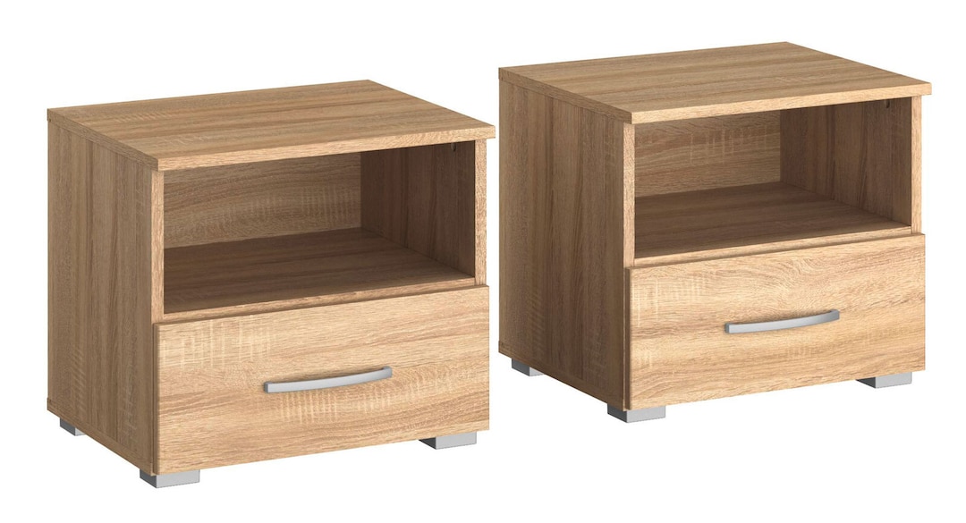 Nachttisch ADITIO III 2er Set 47 x 43 cm Sonoma Eiche