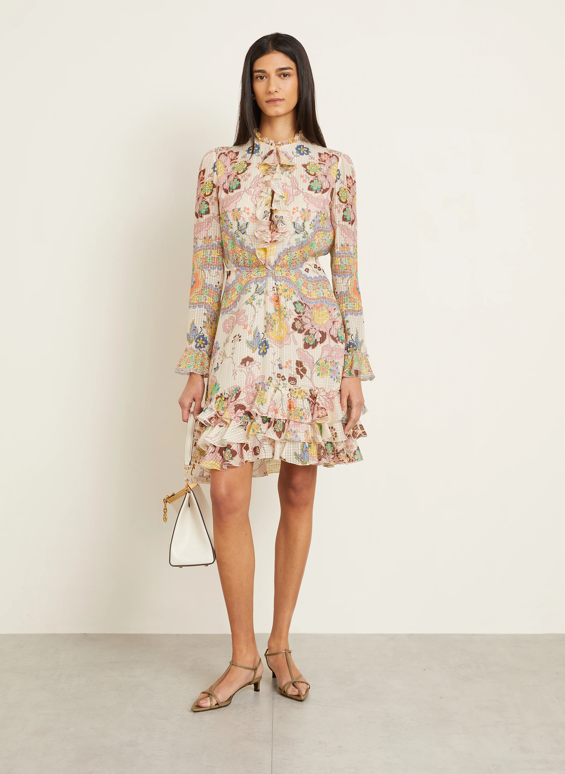 ETRO Seidenkleid mit Rüschen