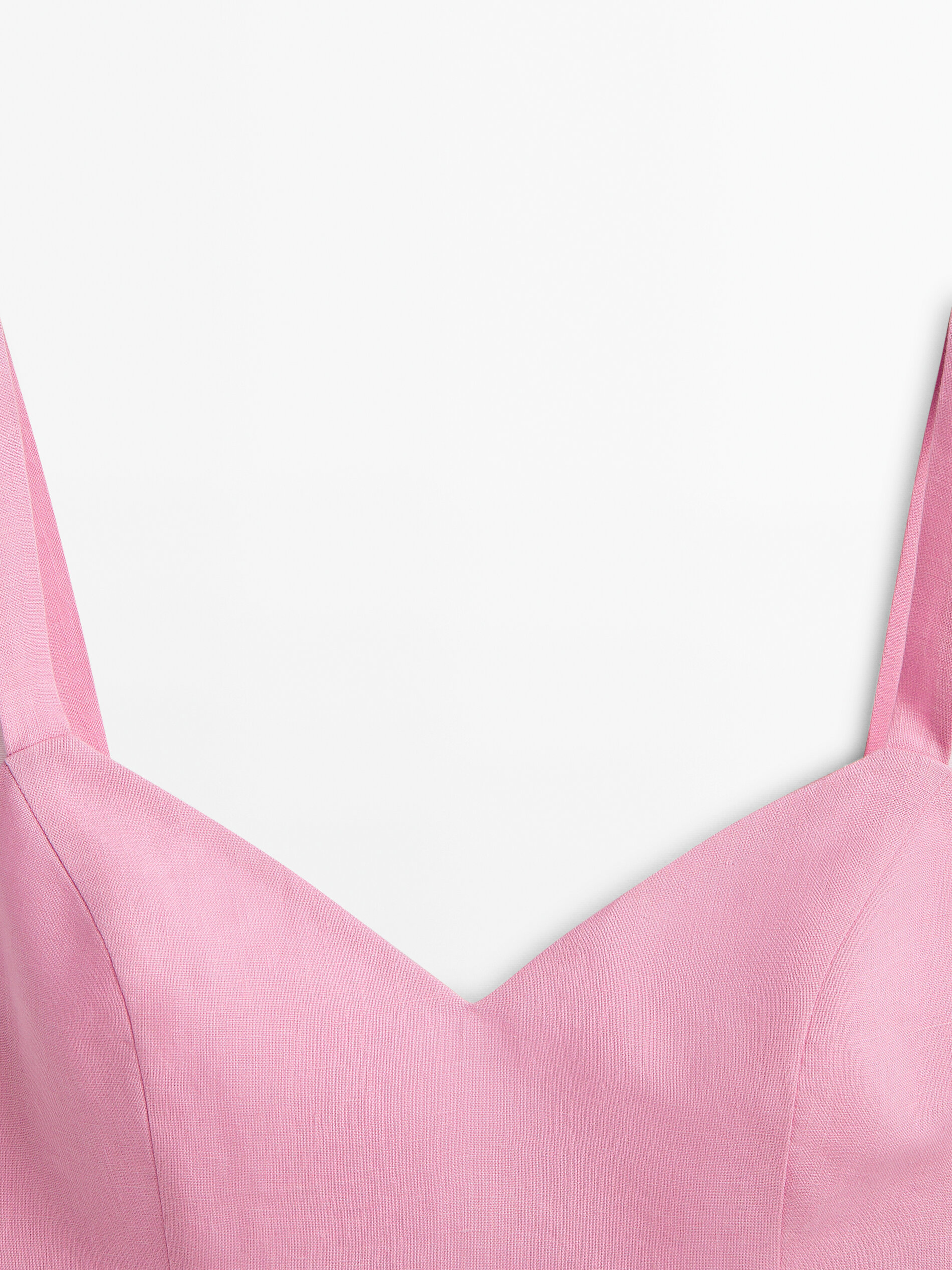 Top cropped de linho Tirantes - Studio - PINK