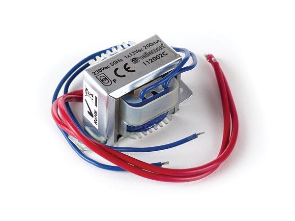 Velleman Transformator 12 V AC, 200 mA offene Bauart Trafo 230 V Primär, 12 V Sekundär