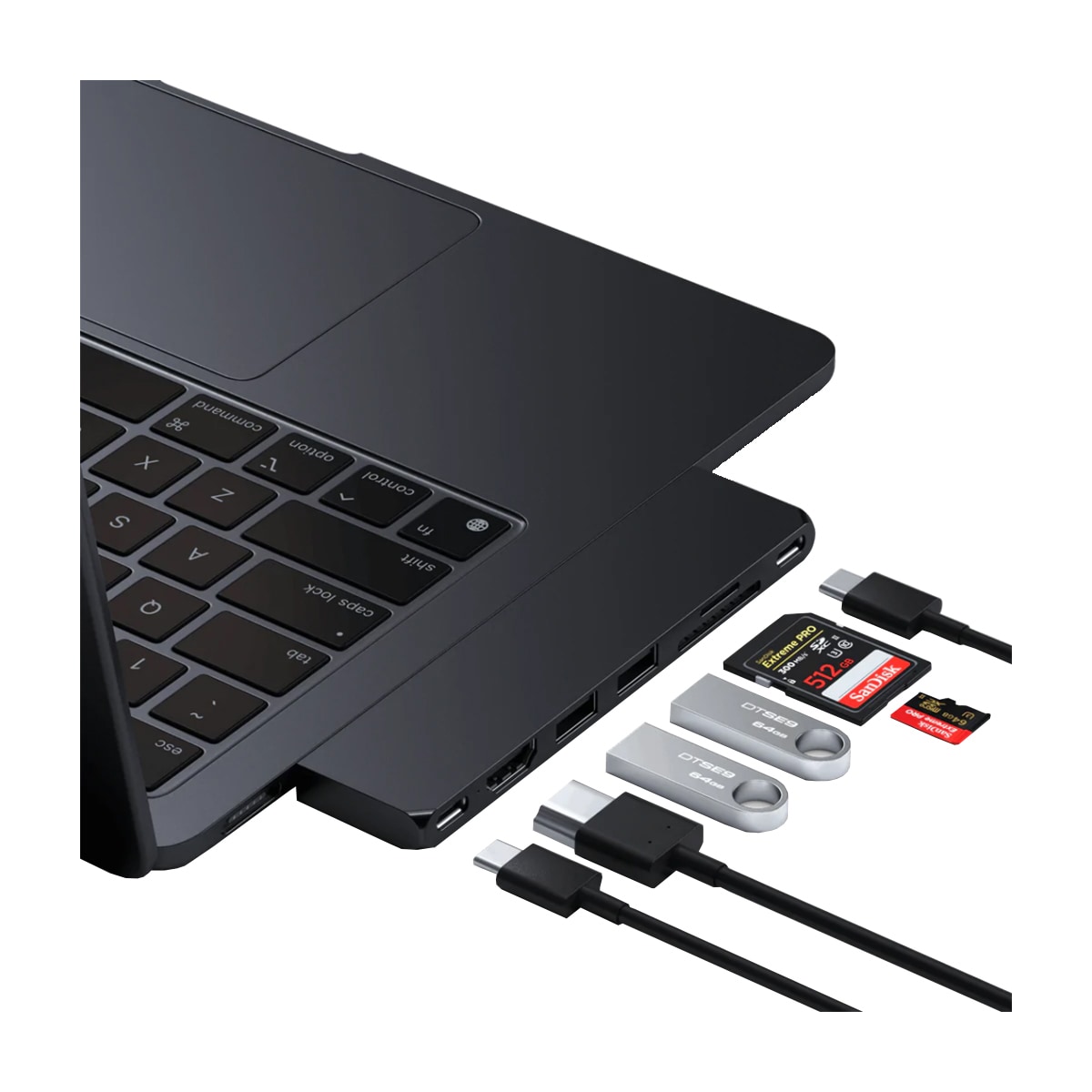 Satechi USB-C Pro Slim USB hub (midnight)