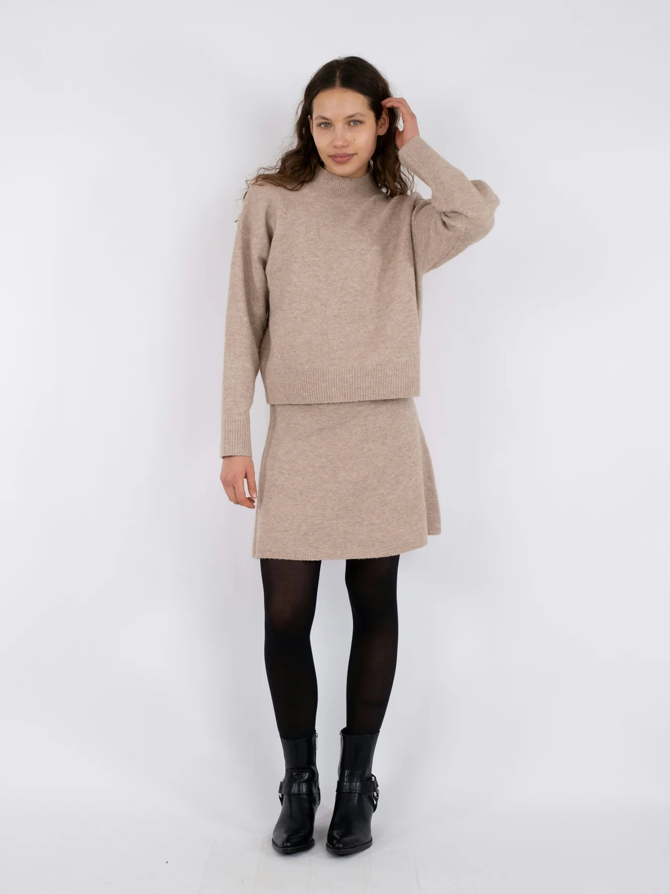 Neo Noir Paulina Knit Blouse sand melange