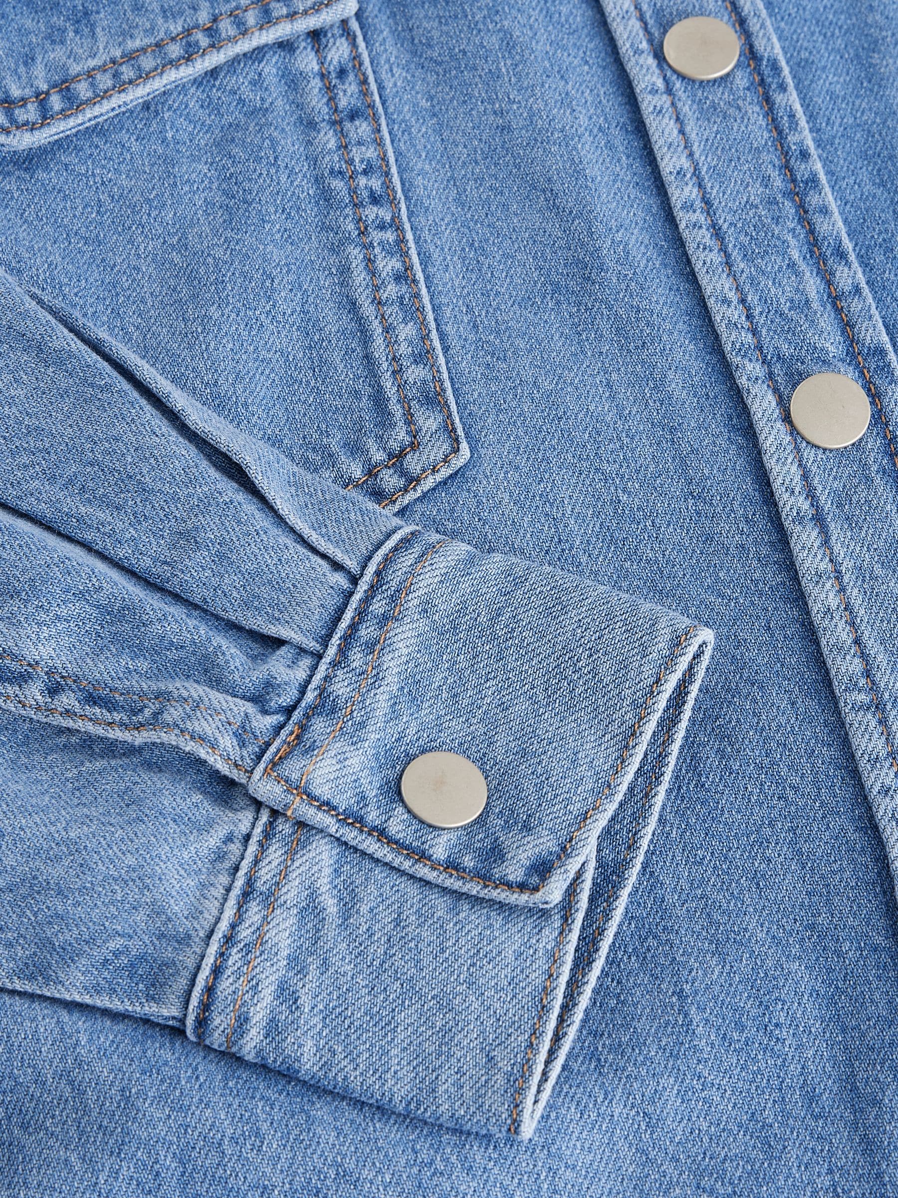 Normaal blauw - Oversized denim overhemd