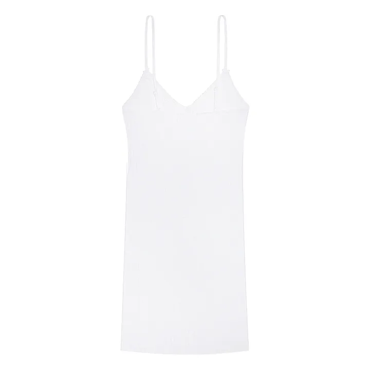 Cou Cou Intimates Robe Cami Pointelle Coton Bio | Blanc