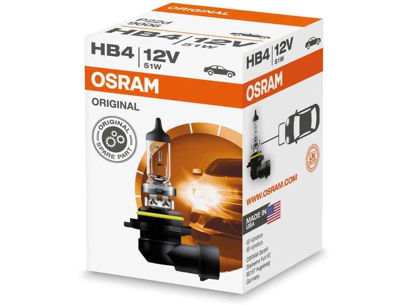 OSRAM Glühlampe 12V HB4 12V 51W P22d PKW Auto-Glühbirne