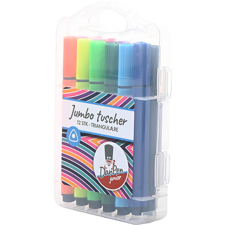 Danpen Jumbo farvetuscher 12-pak