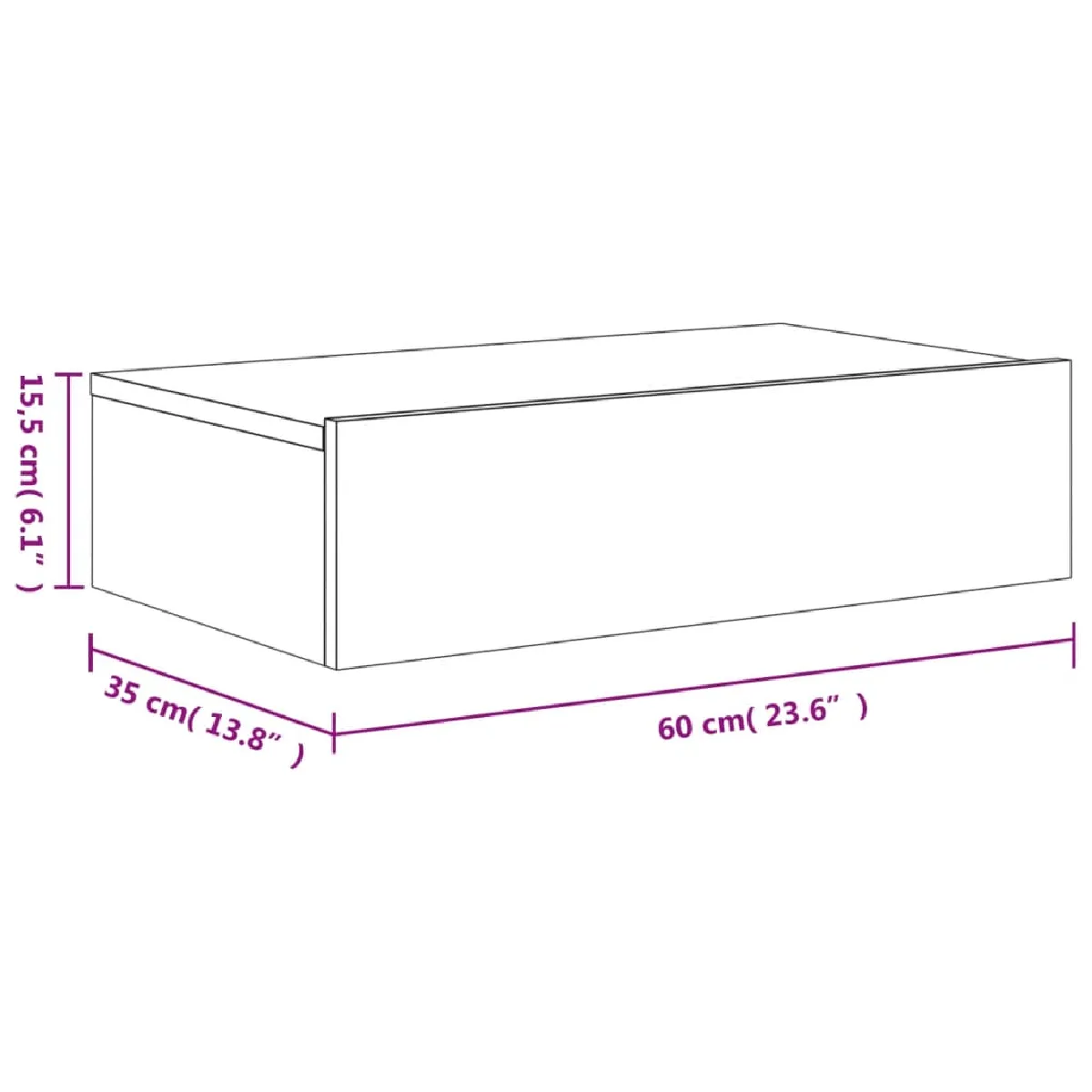 vidaXL Meuble TV LED
