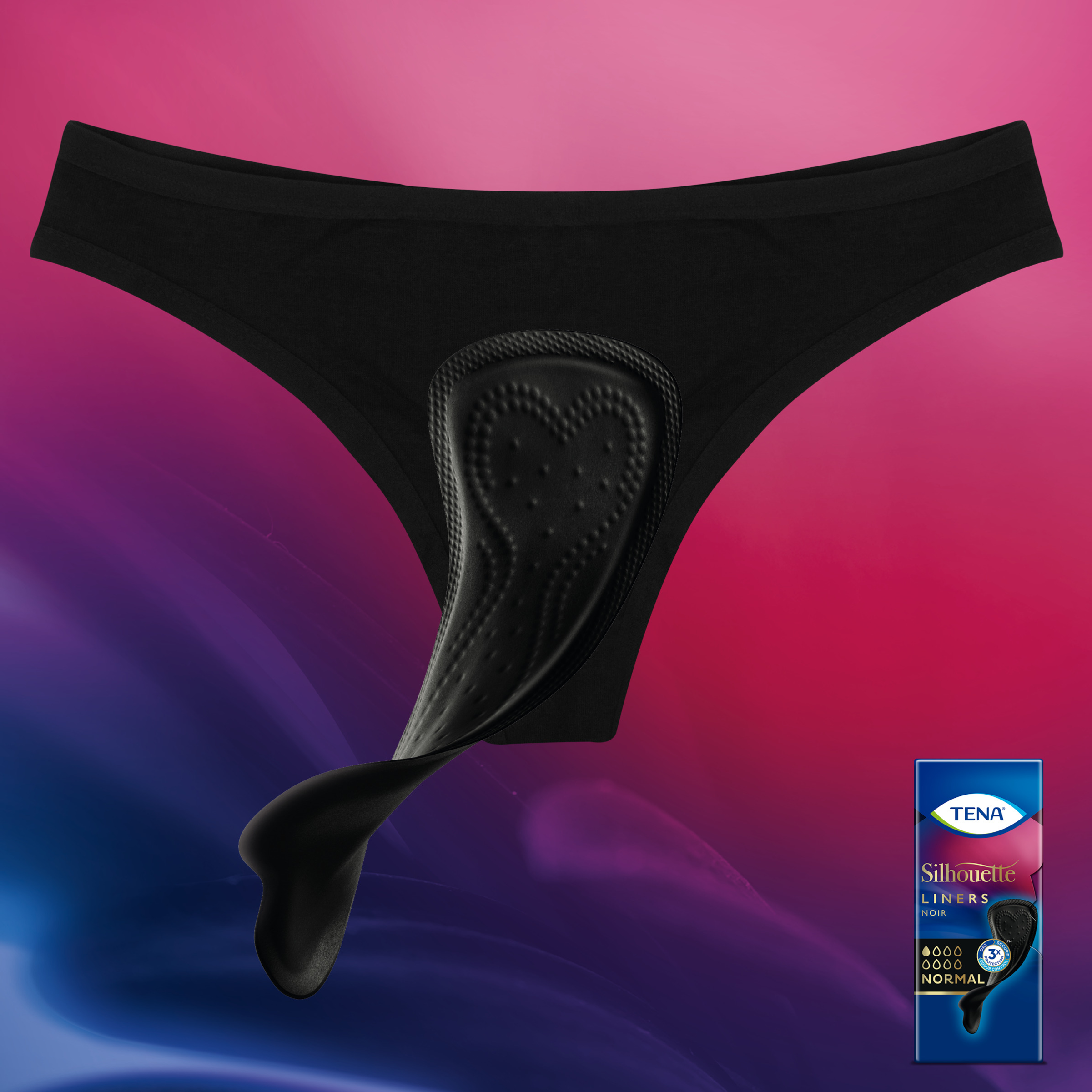 Tena Silhouette noir liner (26 stuks)