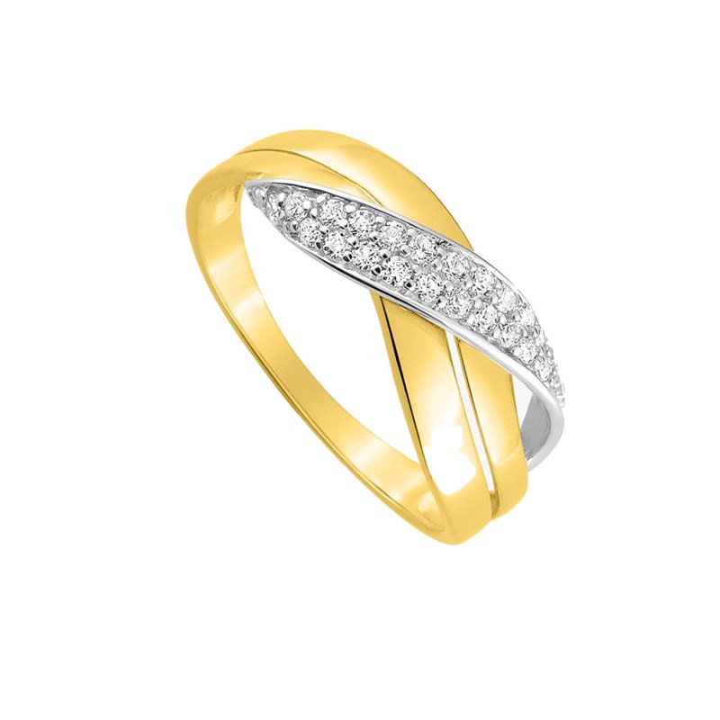 Bague femme - Oxyde de zirconium - Or 18 Carats