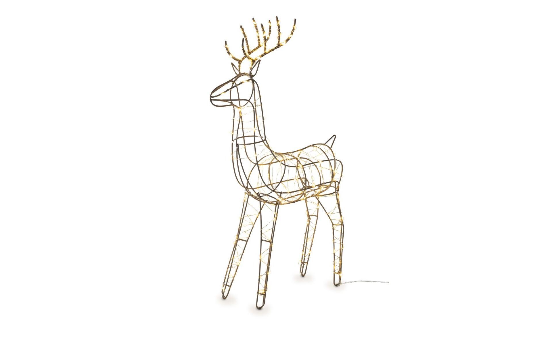 LED-Figur Rentier Finley, 180 LED, 47.5 cmWeihnachtsdekoration für den Innenbereich