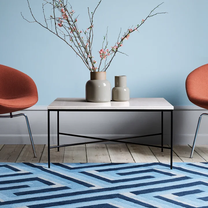 Fritz Hansen - Planner Couchtisch, Ø 80 x H 40 cm, Marmorplatte graphitgrau