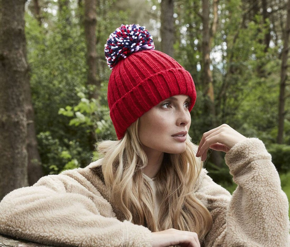 BEECHFIELD BF390 - Bonnet Douillet avec Pompon de Luxe