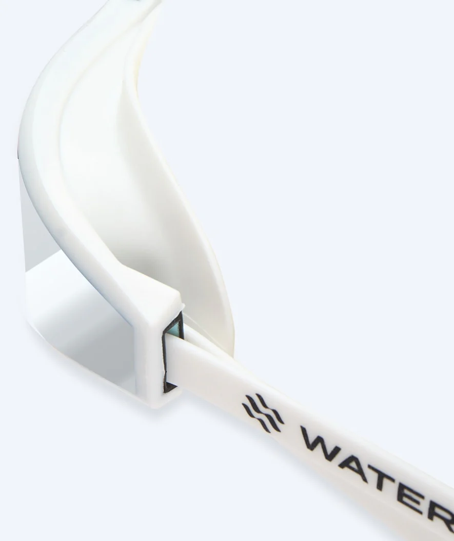 Watery Elite svømmebriller - Storm Racer Mirror - Hvid/sølv