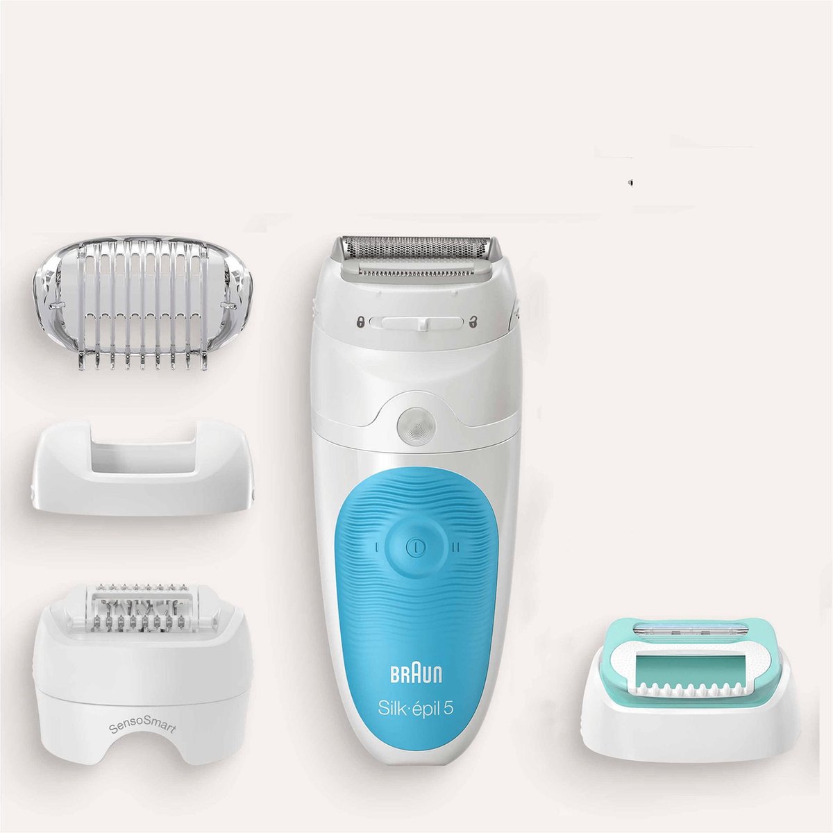 Braun Silk-épil 5 Silk-epil 5-610 Wet & Dry 28 pincetten Wit/Turquoise
