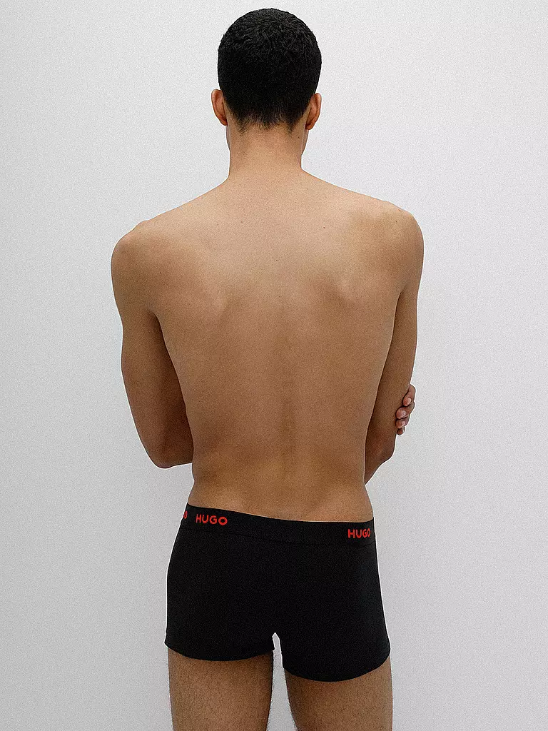HUGO Pants 3er Pkg schwarz rot schwarz