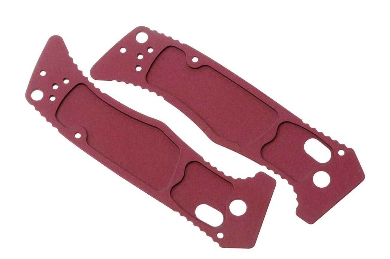 Lex Custom Benchmade Mini Adamas Scales MATH320 Turtle Cranberry Frost Titanium, handgreepschalen