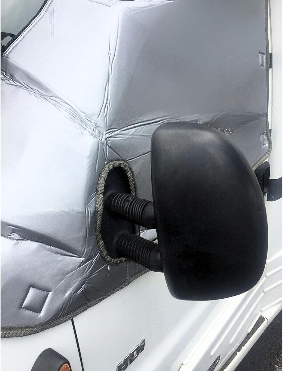 Außen Thermofenstermatte Silber Thermoschutz Abdeckung für FIAT Ducato, Peugeot Boxer, Citroen Jumper von 1994-2005 Außenisoliermatte Wohnmobil Abdeckung Sonnenschutz