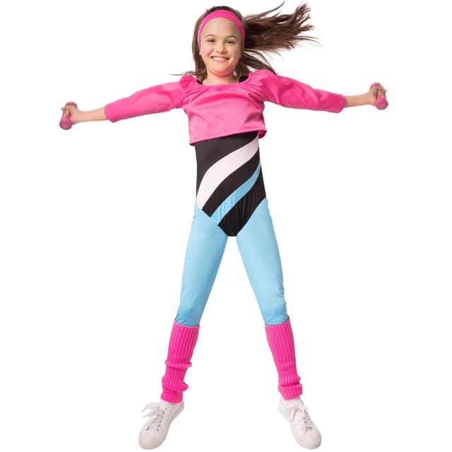 Fitness-stjerne børnekostume