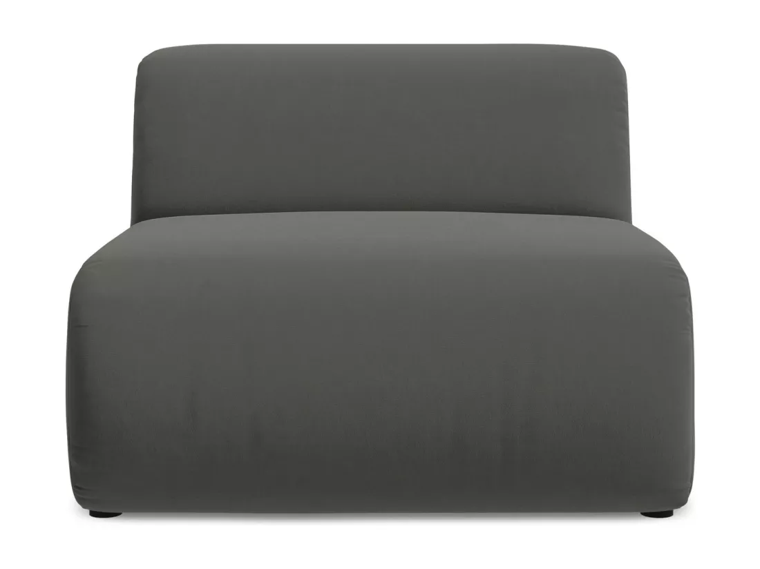 Fauteuil pour canapé modulable en velours - acier - EKAHI