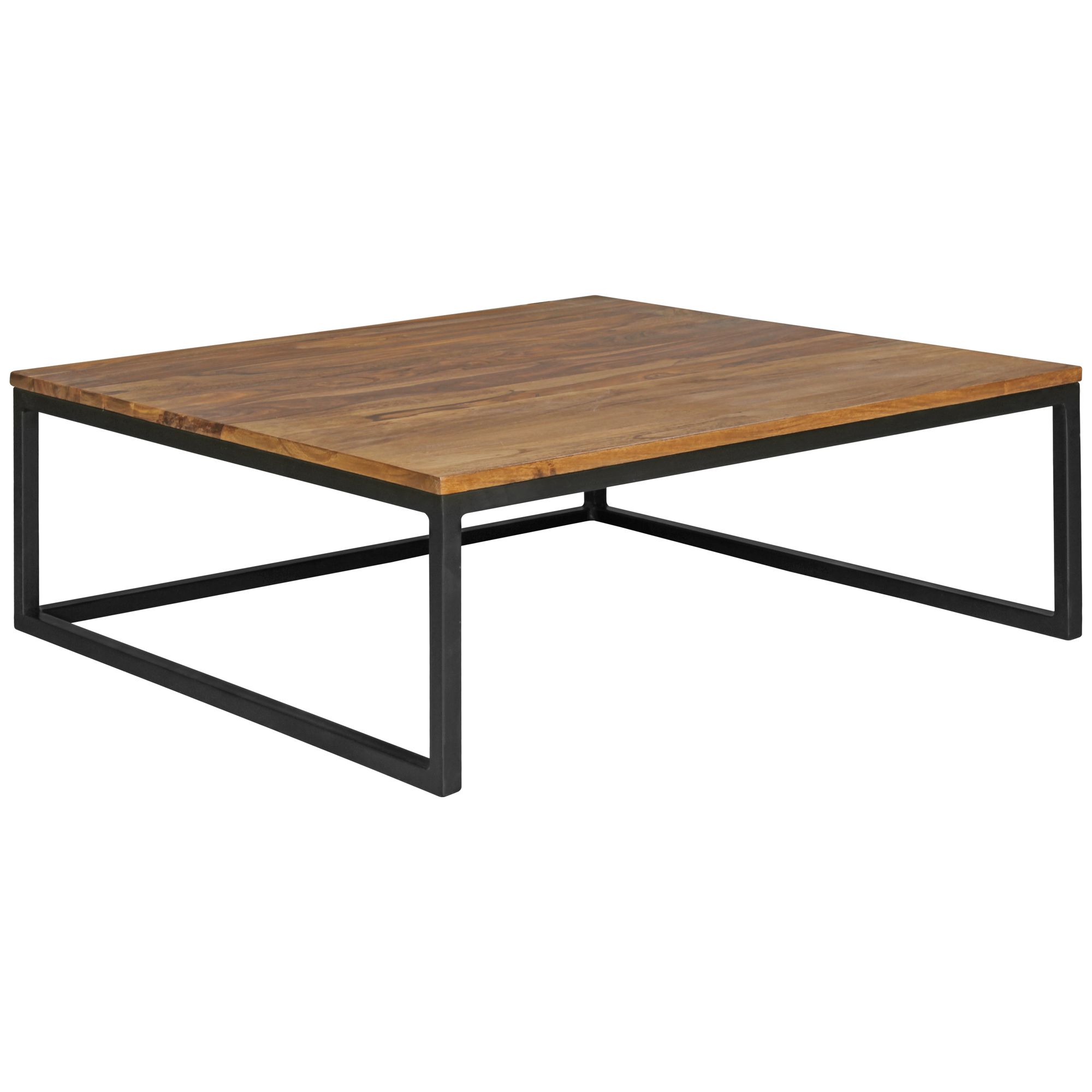 KADIMA DESIGN Couchtisch Set Industrial-Stil - Holzplatte, Metallgestell, 2 Größen, Sheeshamfarben, KADIMA DESIGN
