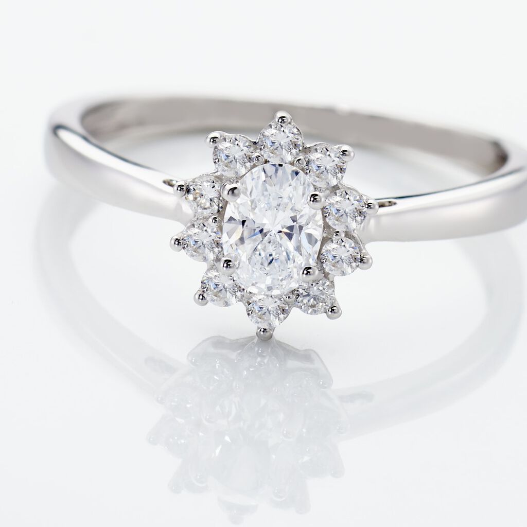 Bague Or Blanc Mysie Diamants Synthétiques