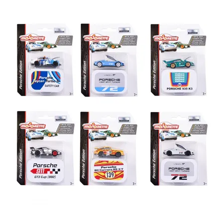 Majorette Porsche Motorsport Deluxe, 1 Stück, 6-fach sortiert