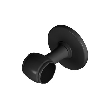 Eindknop Bol voor 28 mm gordijnroede mat zwart bol 2 stuks