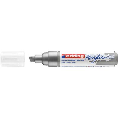 Edding 5000 - Marqueur acrylique - argent