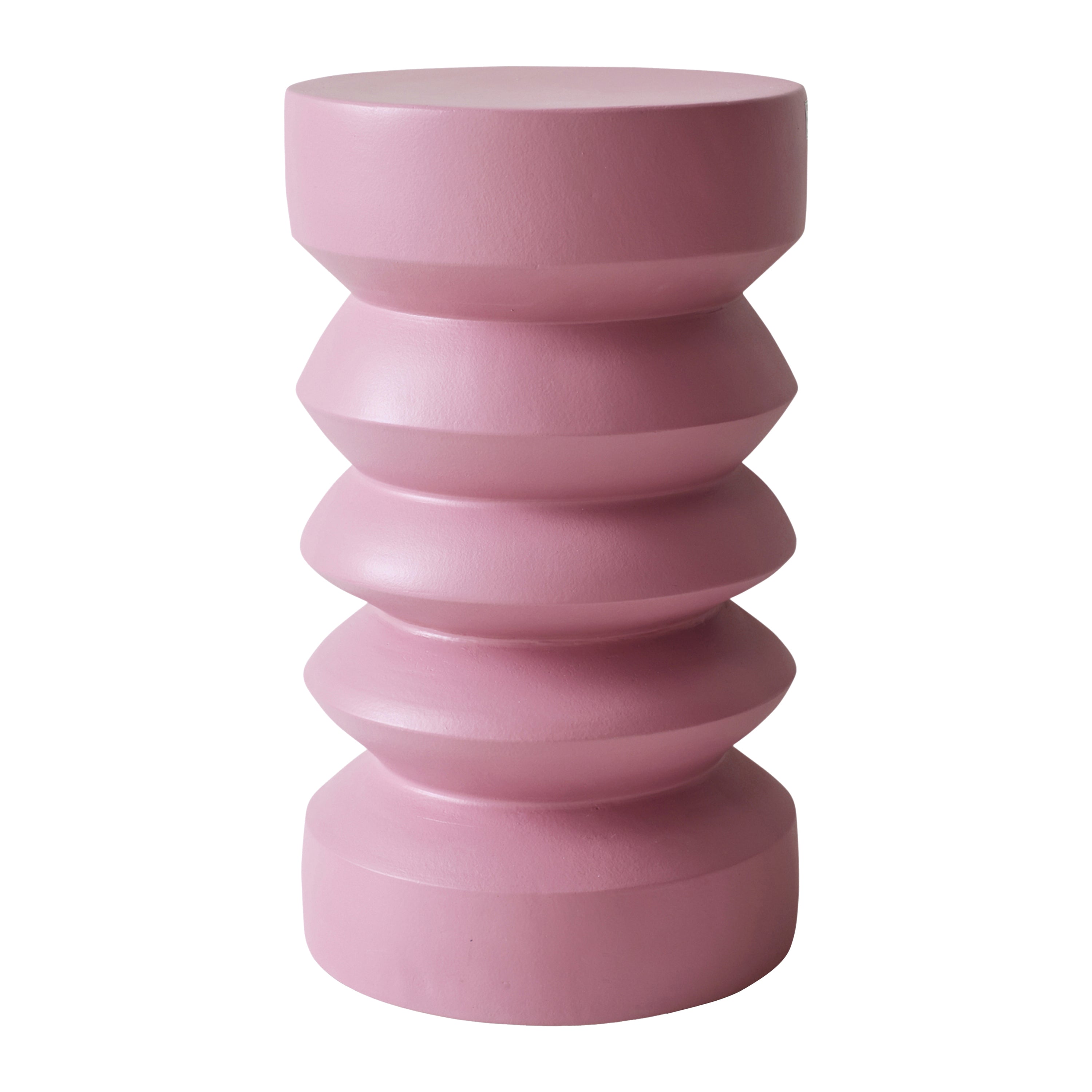 HKliving Stoneware Bijzettafel Ã 23 cm - Rouge