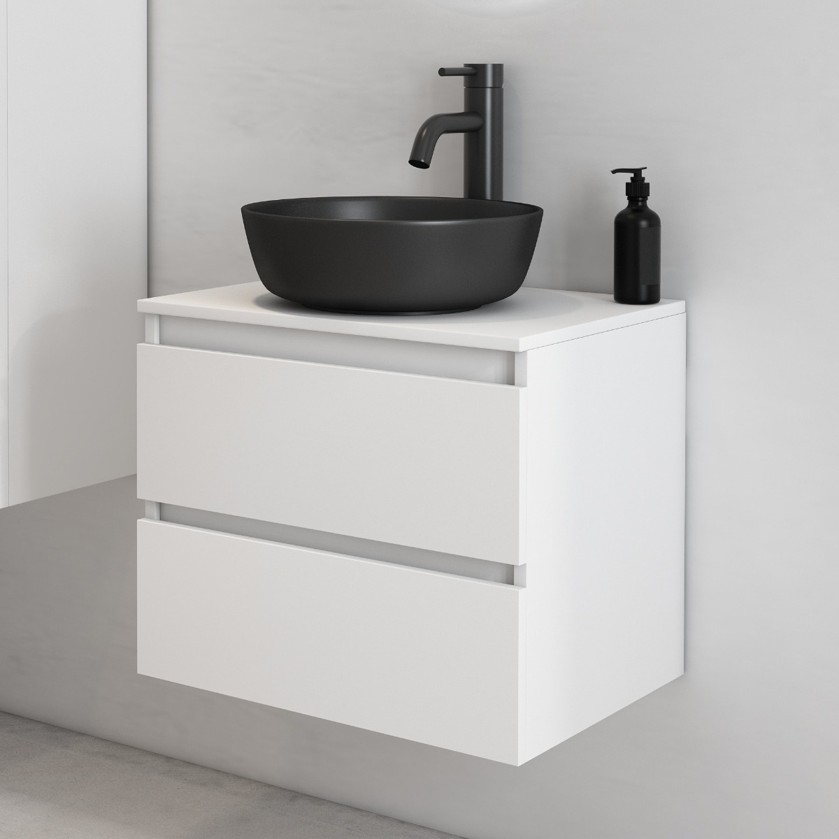 SHOWMODEL: Fontana Rovigo badmeubel toppaneel 60x46cm mat wit