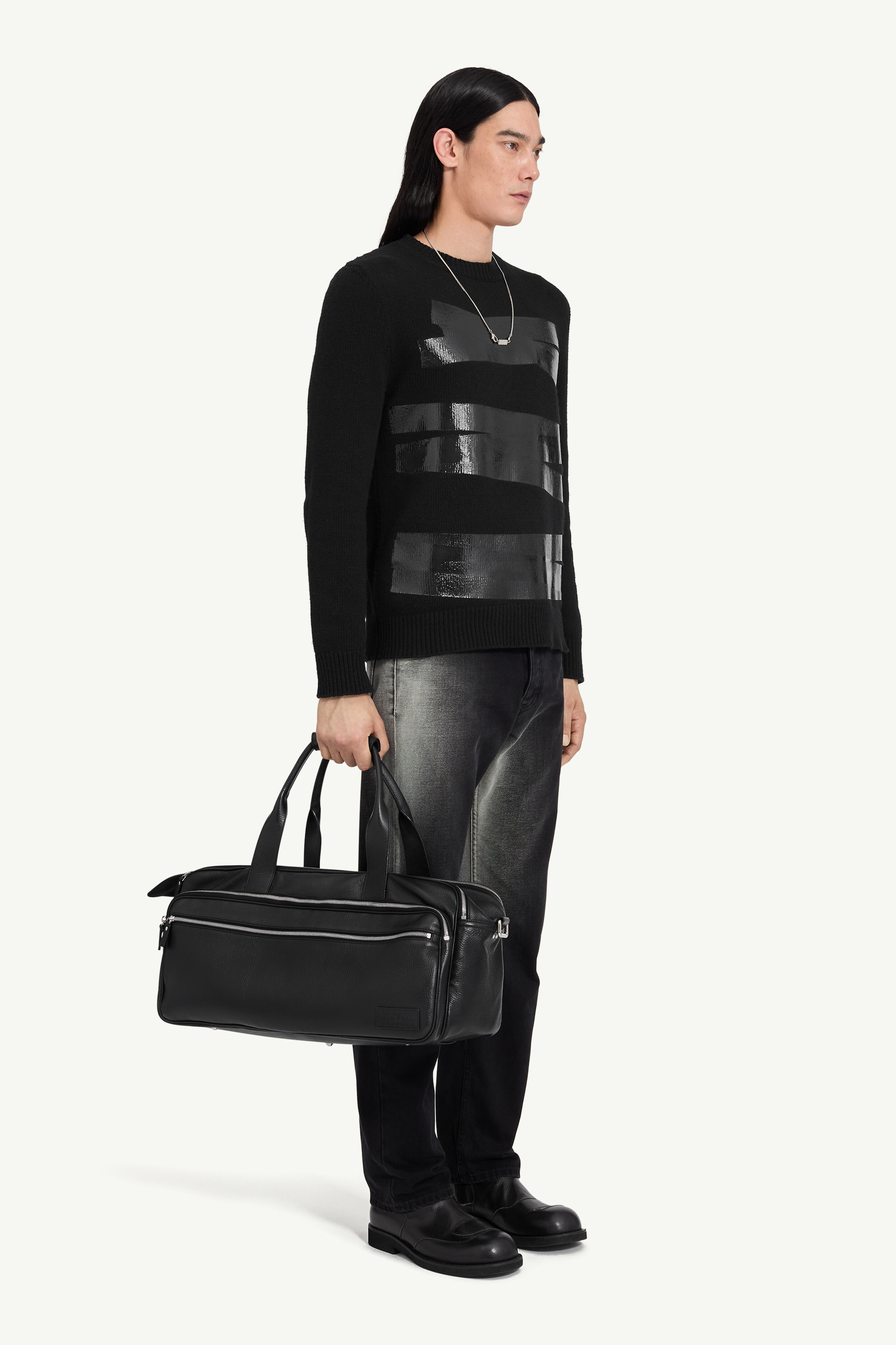 Pull en laine à étiquette bande adhésive pour homme | MM6