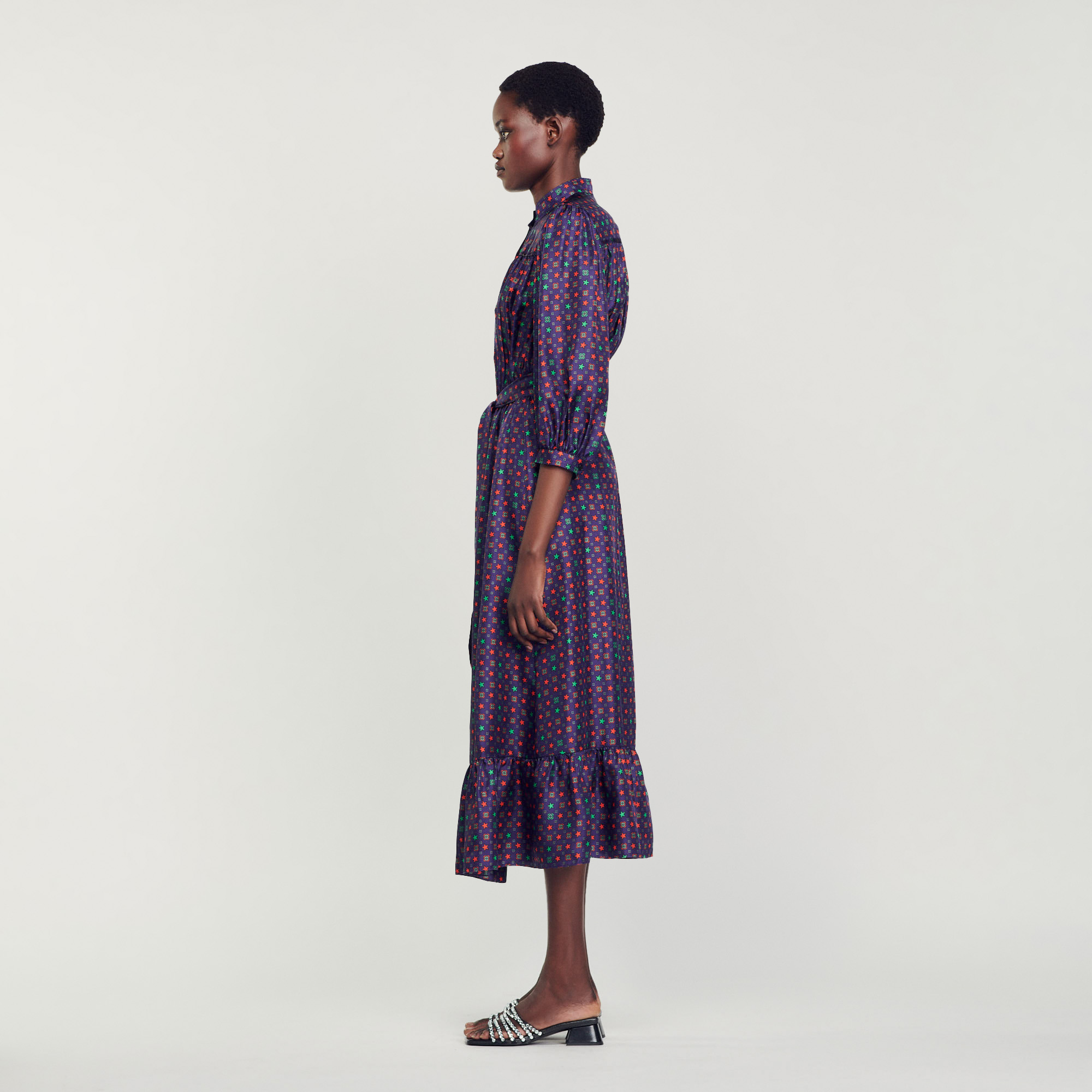 Robe midi imprimee