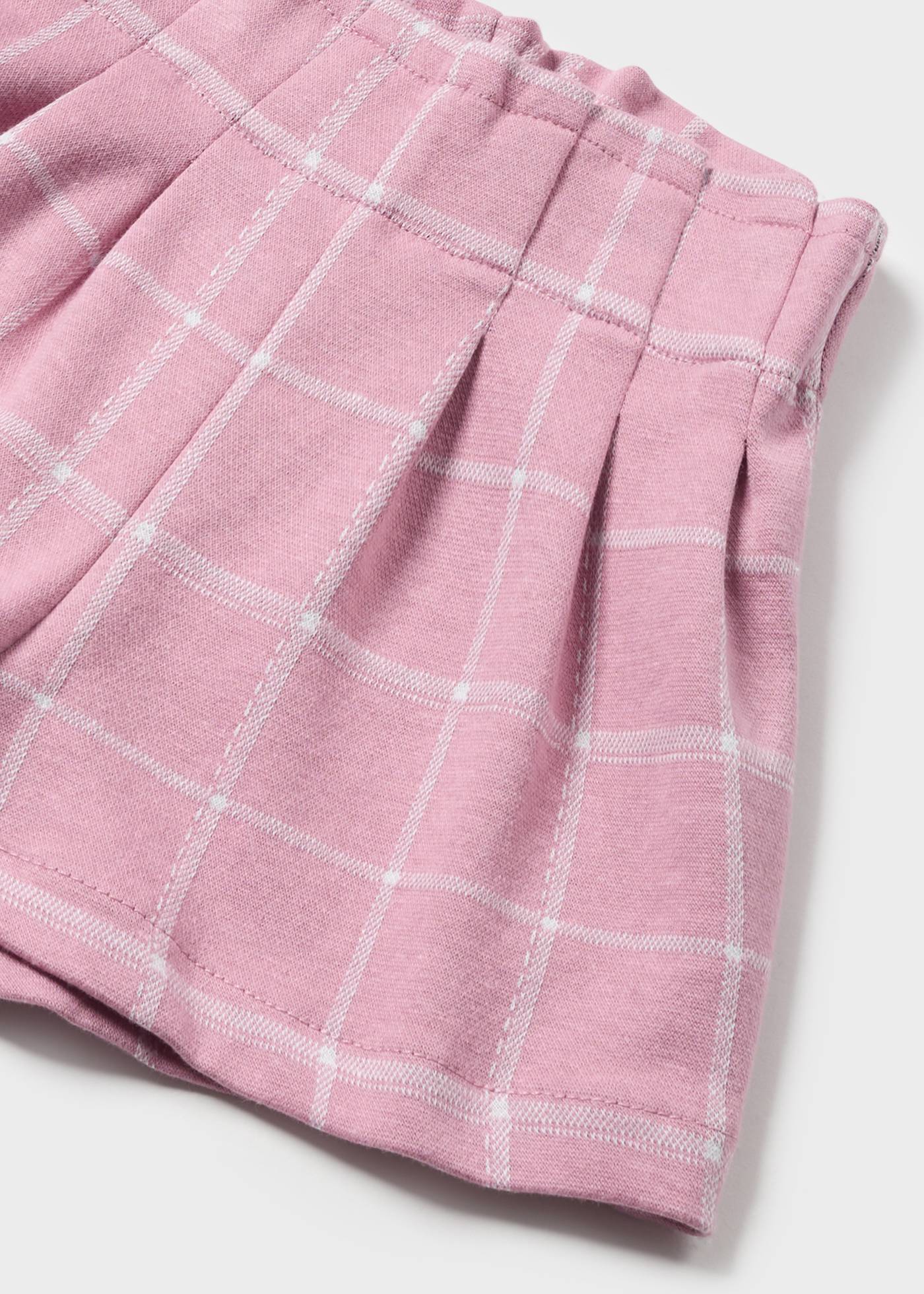 Conjunto de shorts xadrez de duas peças para bebê