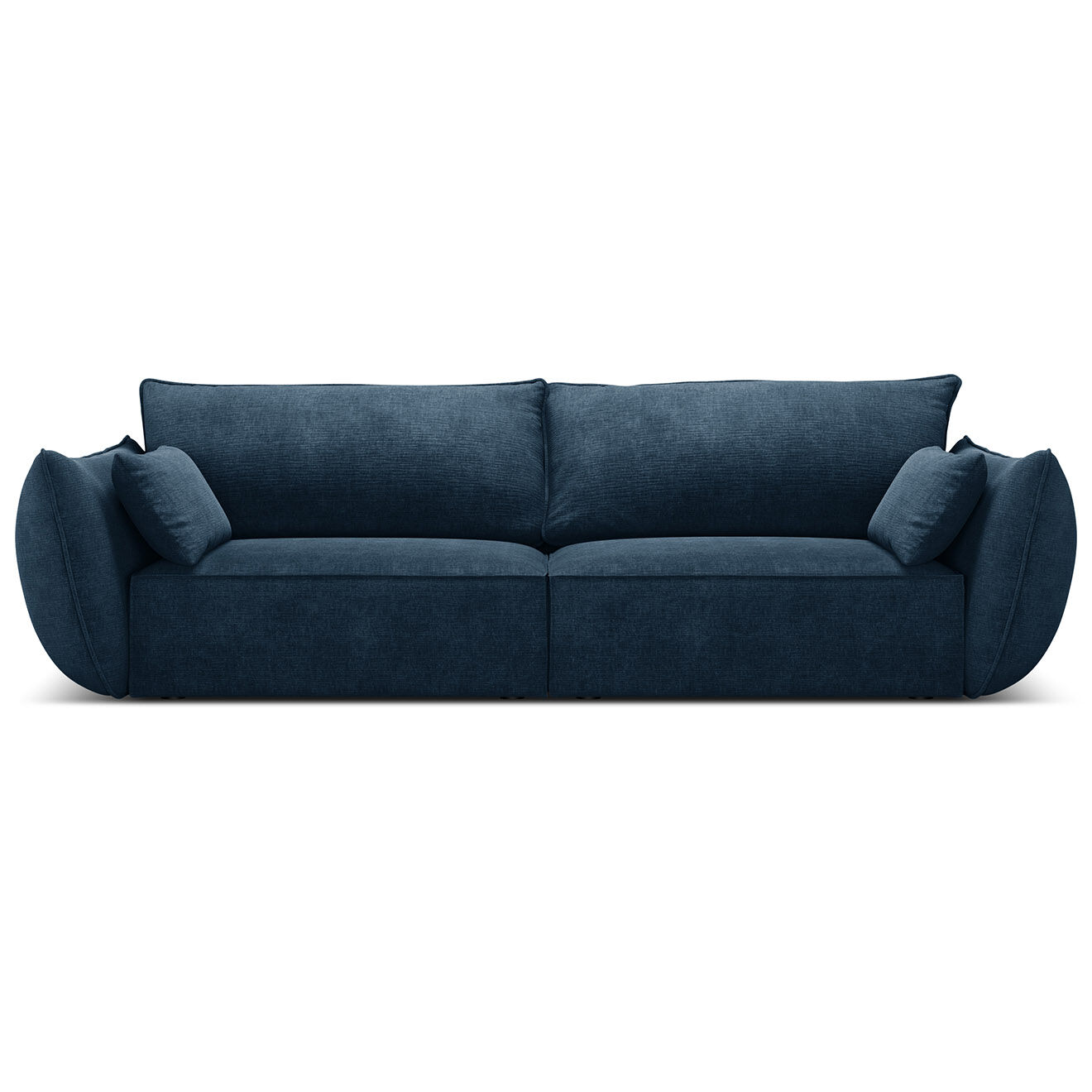 Mazzini Sofas Canapé Vanda 3 Places bleu roi - 208x100x85 cm
