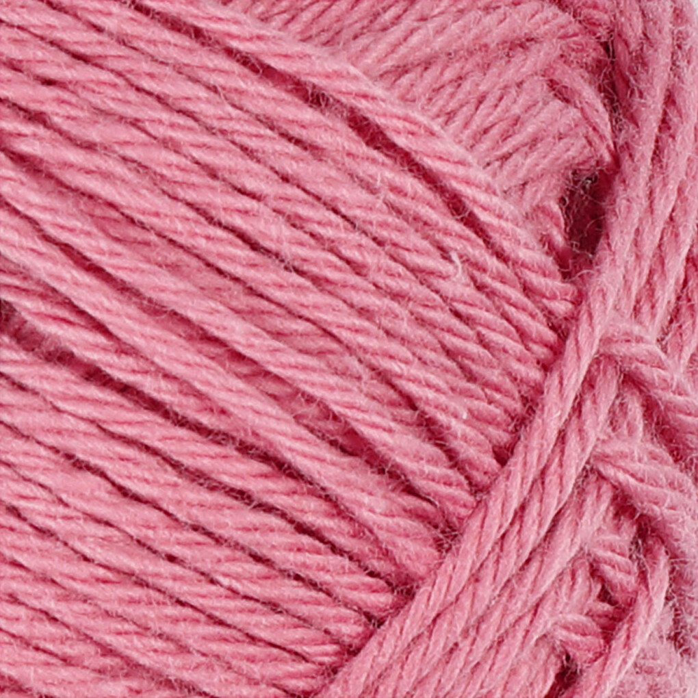 Bomuldsgarn - Nr. 8/4 - Mørk Rosa - L 170 M - 50 G