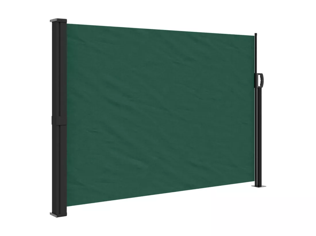 Auvent latéral rétractable vert foncé 140x300 cm