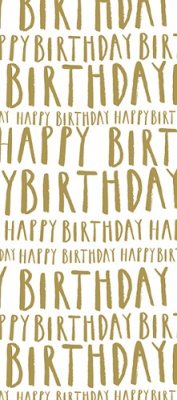 Happy Birthday Gold Tissue Paper
