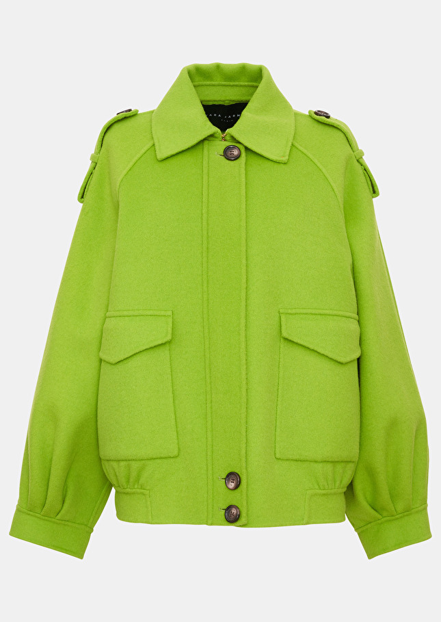 Blouson Bettyvert en laine double face