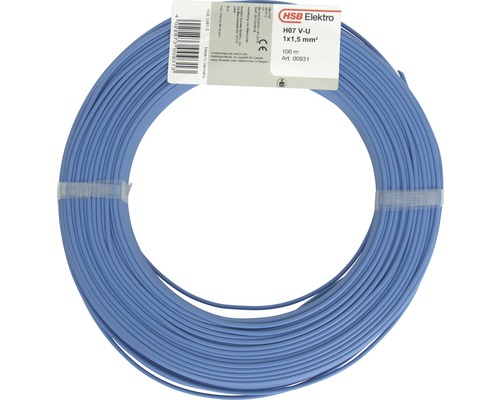 Kernkabel H07 VU 1x1,5 mm² 100 m blauw