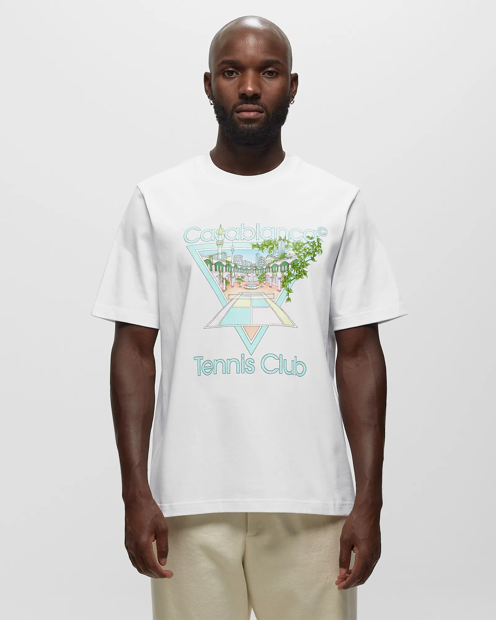 Casablanca TENNIS CLUB PASTELLE PRINTED T-SHIRT
