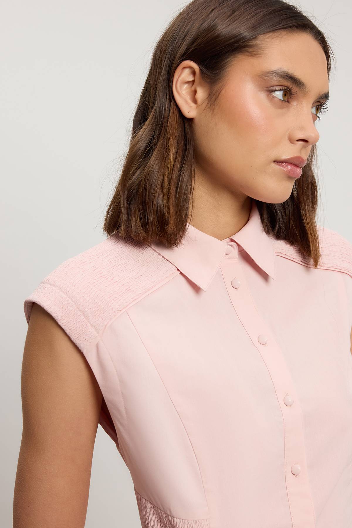 KarenMillen Haut Tissé À Col Froncé