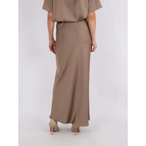 Neo Noir Vicky Heavy Sateen Nederdel, Dark Taupe, 40