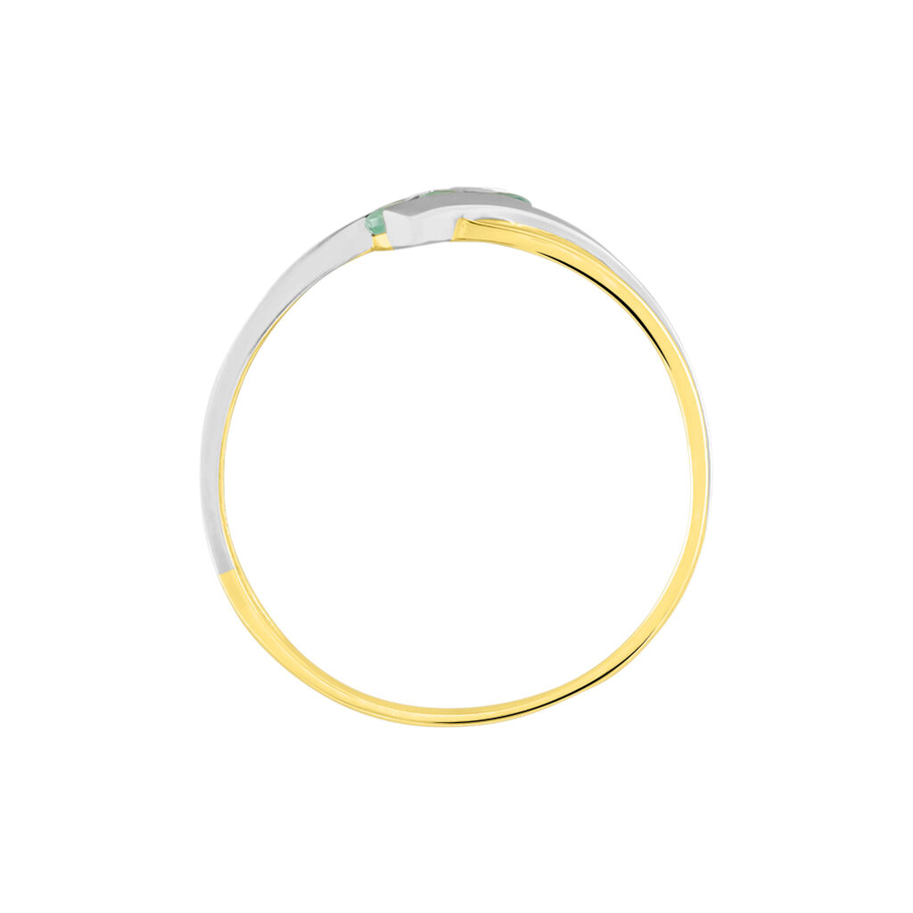 Bague Prudie Or Bicolore émeraude