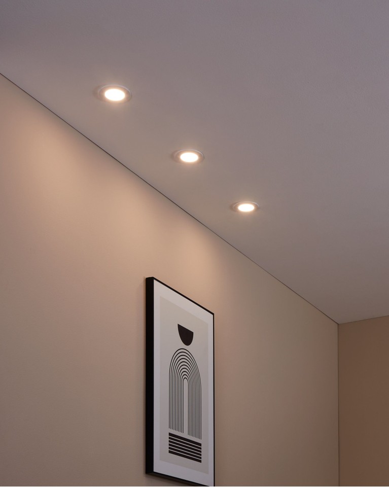 EGLO - Sæt 3x Fueva-Z indbyg. hvid Ø8,5 - TW - Zigbee, Bluetooth