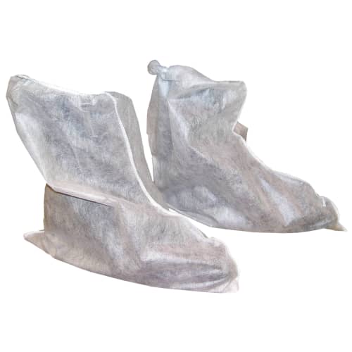 Chaussette à usage unique Poligard Indutex PLP 30g/m² blanc élastique mollet taille M