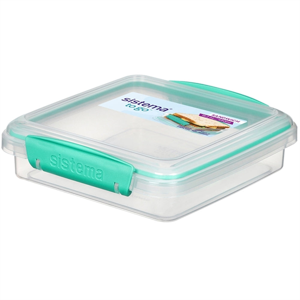 Køb Sistema To Go Sandwich Madkasse 450 ml Minty Teal