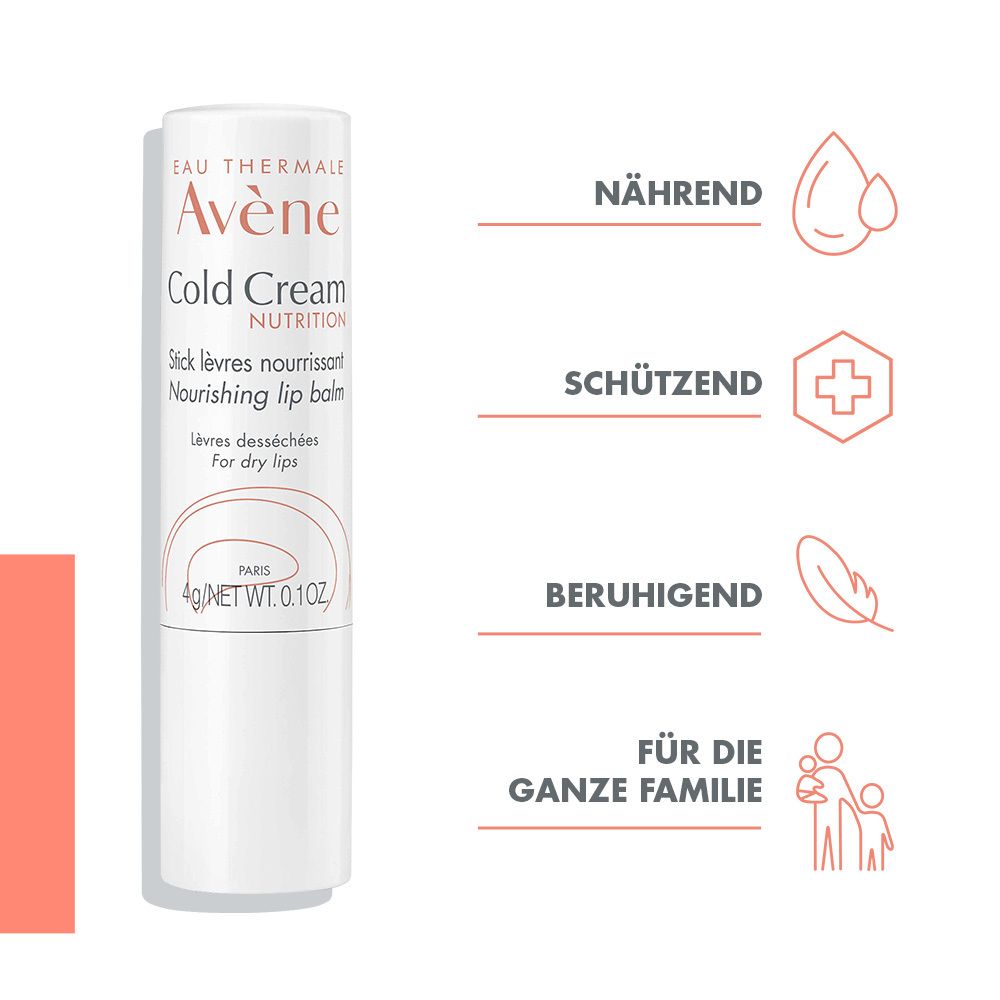 Avène Cold Cream Reichhaltiger Lippenpflegestift - für trockene und spröde Lippen